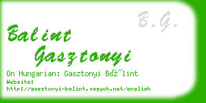 balint gasztonyi business card